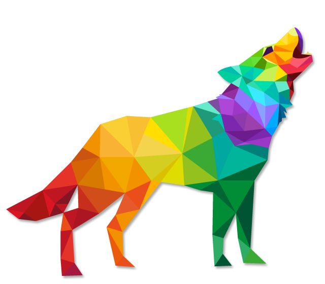 Multi-colored Westwind wolf